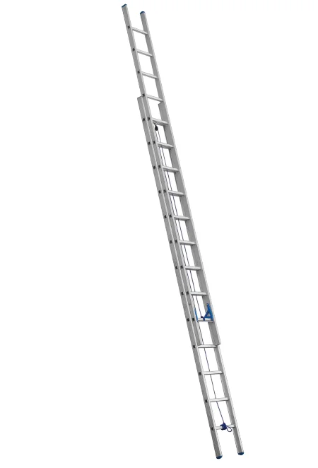 Topman Double Section Straight Aluminium Ladder - Steps : 13+13