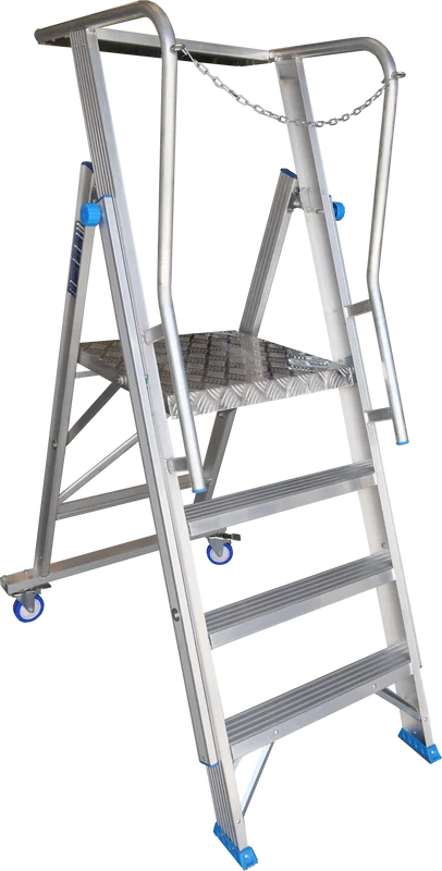 Topman Aluminium Rolling Warehouse Ladder - Steps : 3+1