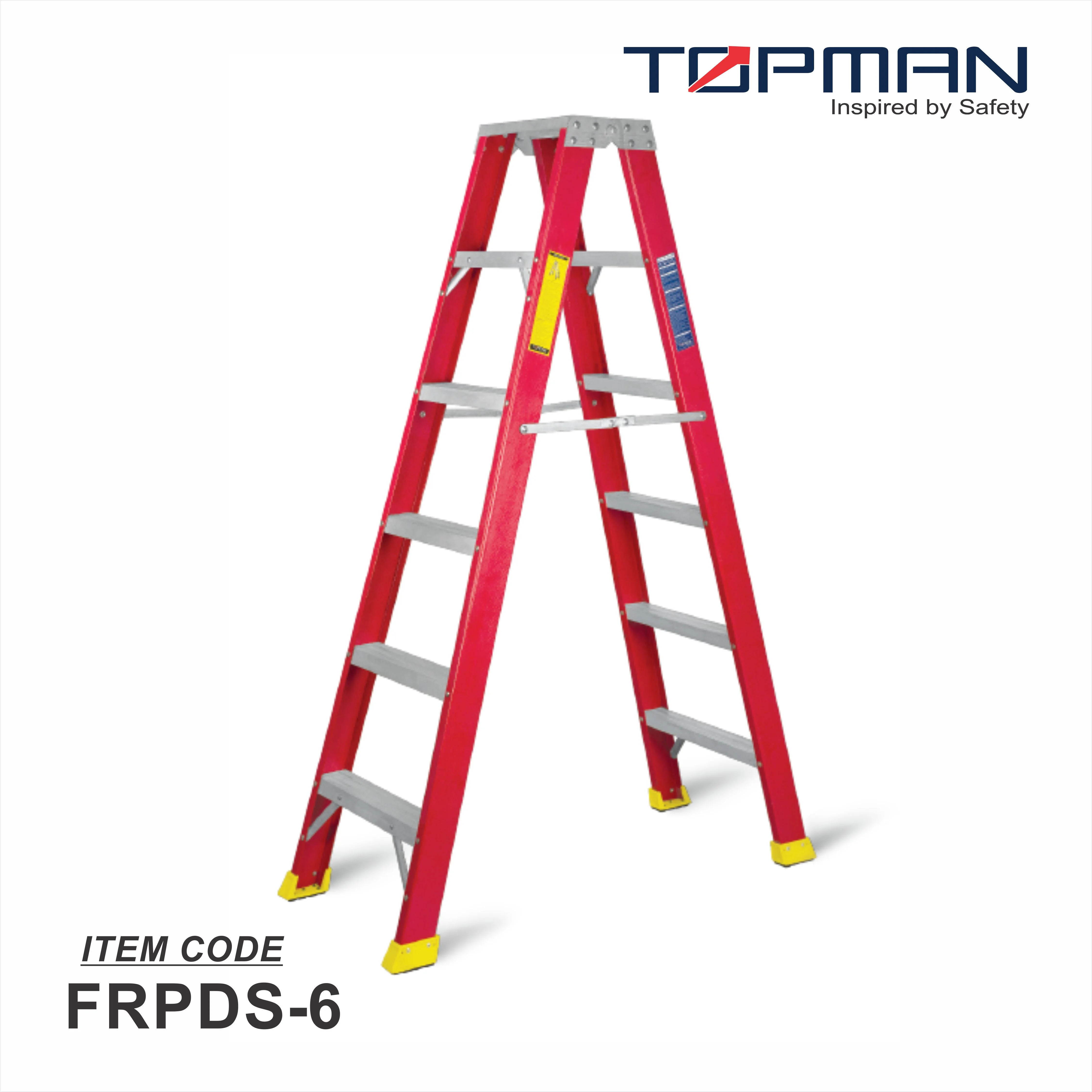 Topman Fiber Glass 6-Step Double Sided Ladder (FRPDS-6)