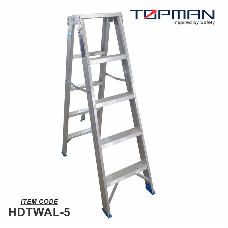 Topman Aluminum Heavy Duty 5-Step Double Sided Ladder (HDTWAL-5)