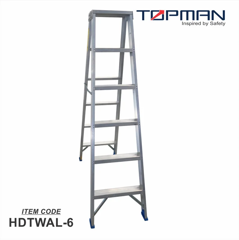 Topman Aluminum Heavy Duty 6-Step Double Sided Ladder (HDTWAL-6)