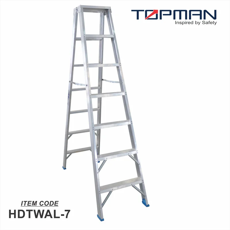 Topman Aluminum Heavy Duty 7-Step Double Sided Ladder (HDTWAL-7)