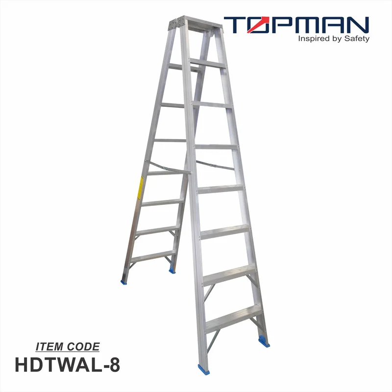 Topman Aluminum Heavy Duty 8-Step Double Sided Ladder (HDTWAL-8)