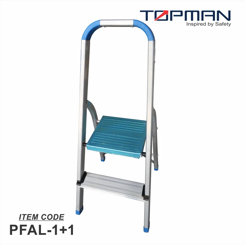 Topman Platform Aluminium Ladder - Steps : 1+1