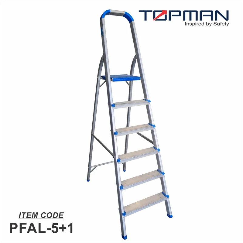 Topman Platform Aluminium Ladder - Steps : 5+1