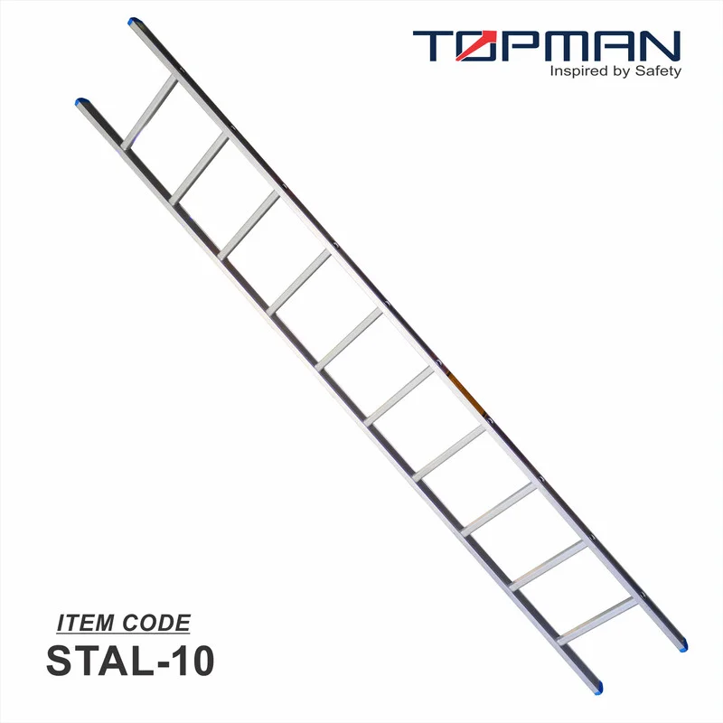 Topman Straight Aluminium Ladder - 10 Steps