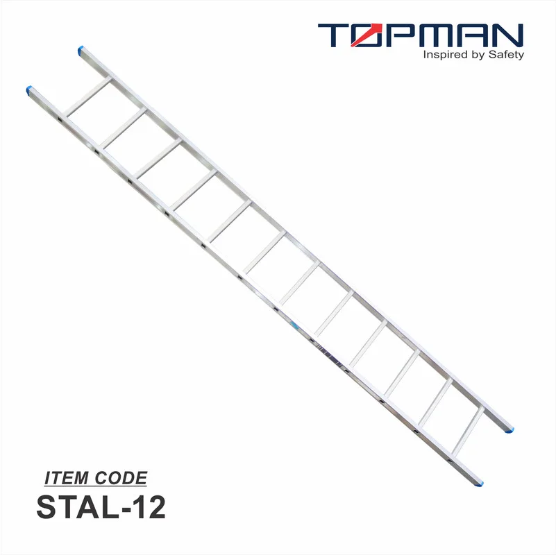 Topman Straight Aluminium Ladder - 12 Steps