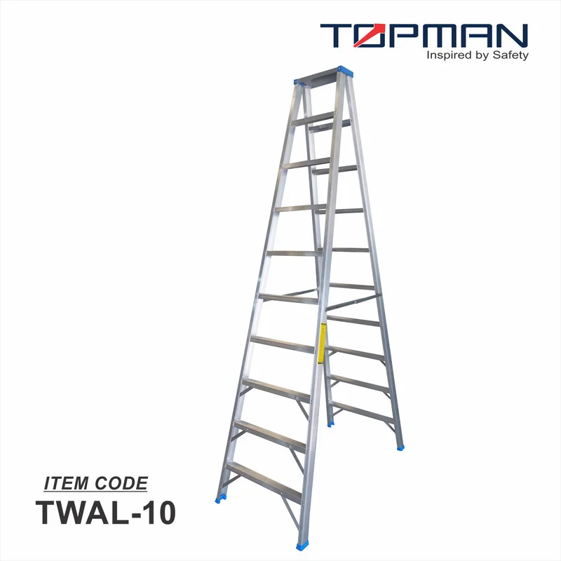 Topman Aluminum 10-Step Double Sided Ladder (TWAL-10)