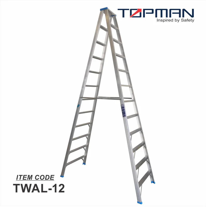 Topman Aluminum 12-Step Double Sided Ladder (TWAL-12)