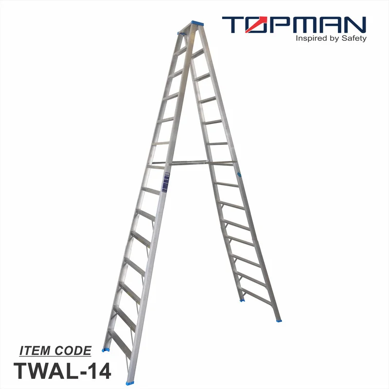 Topman Aluminum 14-Step Double Sided Ladder (TWAL-14)