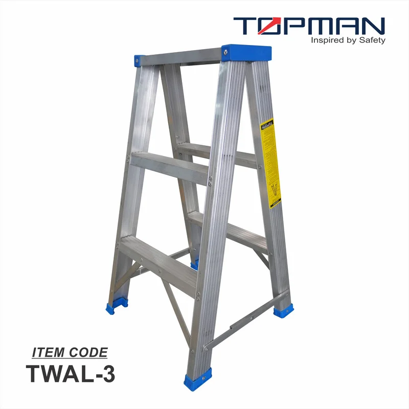 Topman Aluminum 3-Step Double Sided Ladder (TWAL-3)