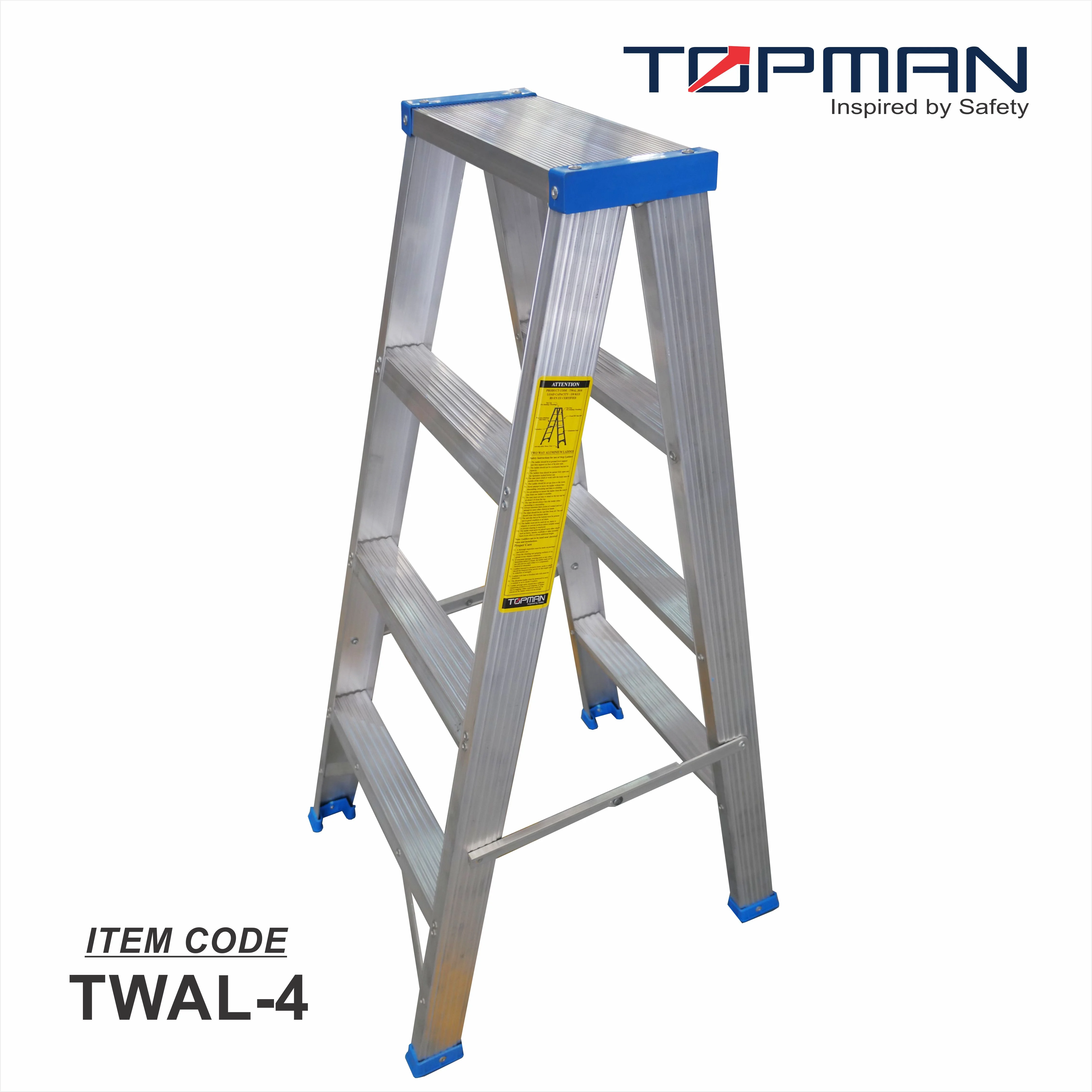 Topman Aluminum 4-Step Double Sided Ladder (TWAL-4)