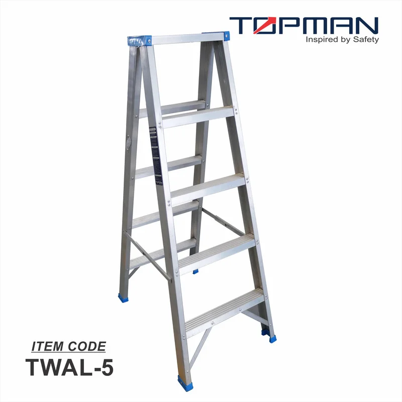 Topman Aluminum 5-Step Double Sided Ladder (TWAL-5)