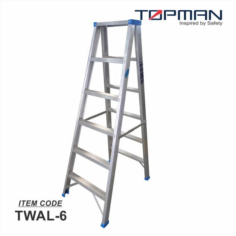 Topman Aluminum 6-Step Double Sided Ladder (TWAL-6)