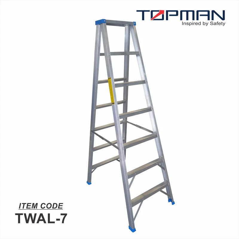 Topman Aluminum 7-Step Double Sided Ladder (TWAL-7)