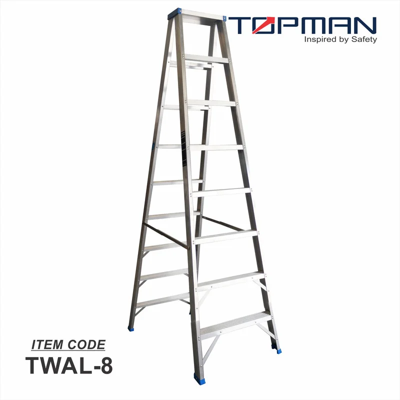 Topman Aluminum 8-Step Double Sided Ladder (TWAL-8)