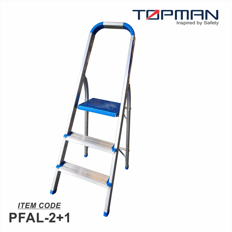 Topman Platform Aluminium Ladder - Steps : 2+1