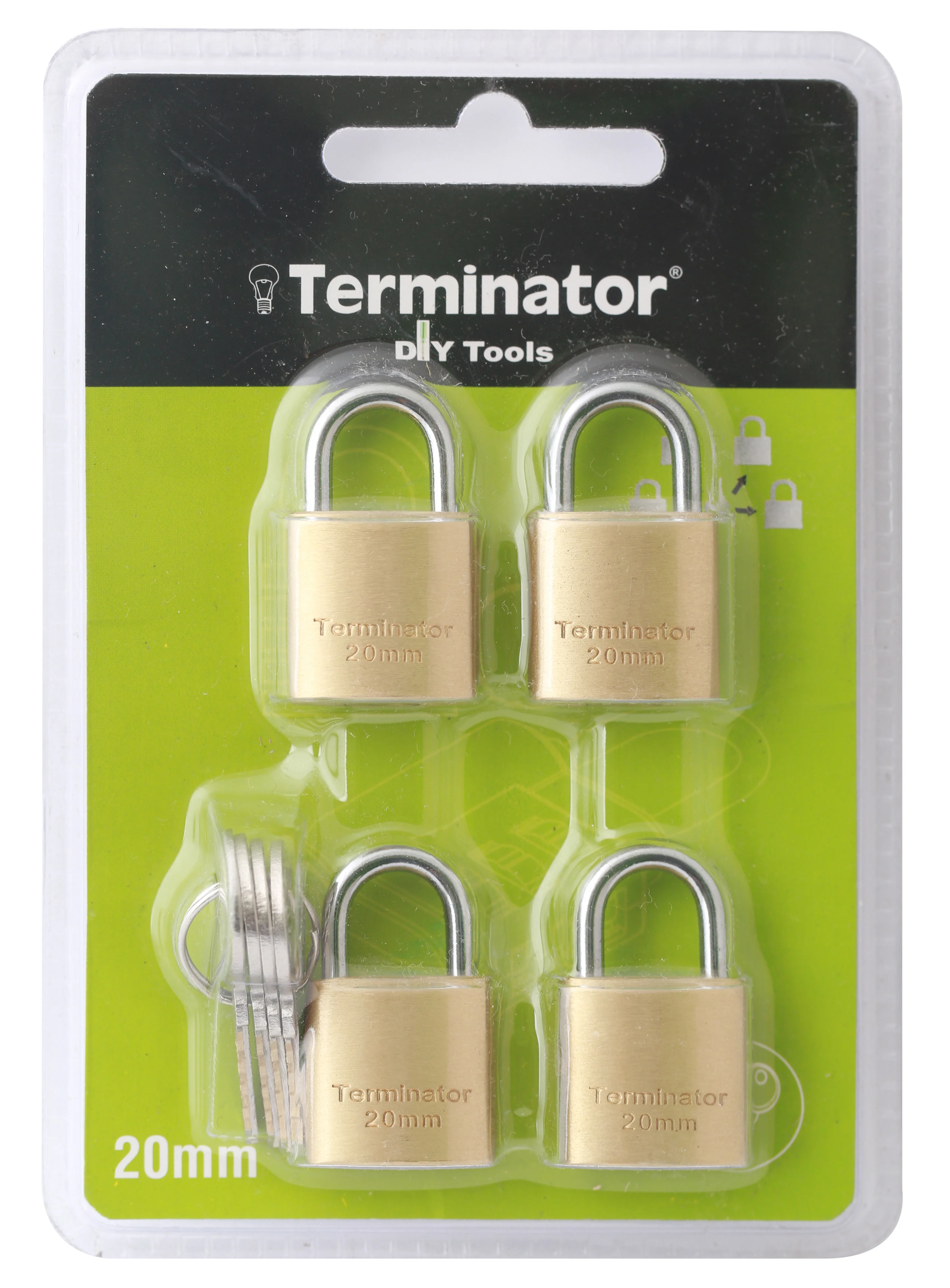 TERMINATOR Brass Pad Locks Set 4 : 1