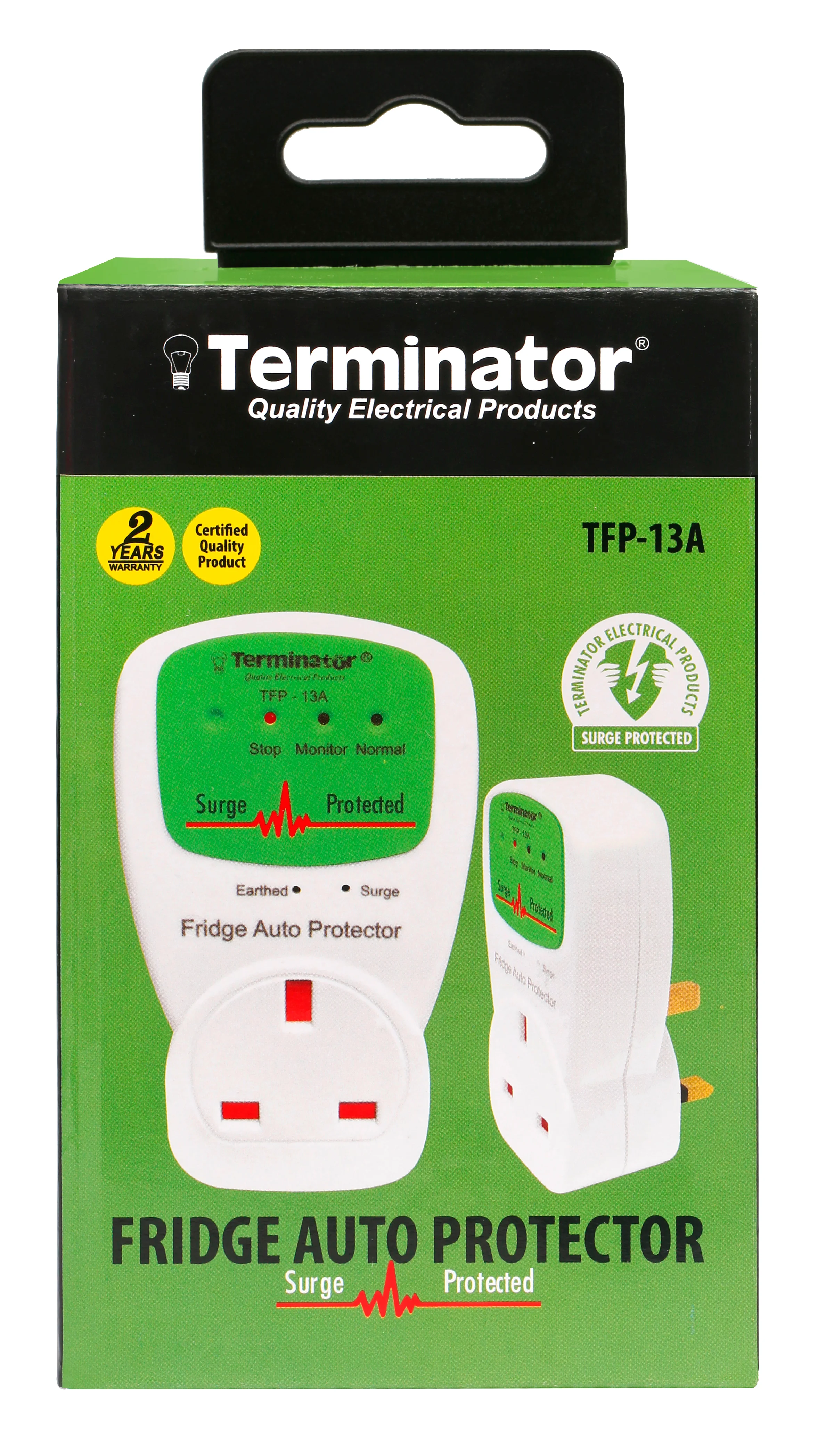 TERMINATOR Fridge Auto Protector UK Socket with 13A Plug