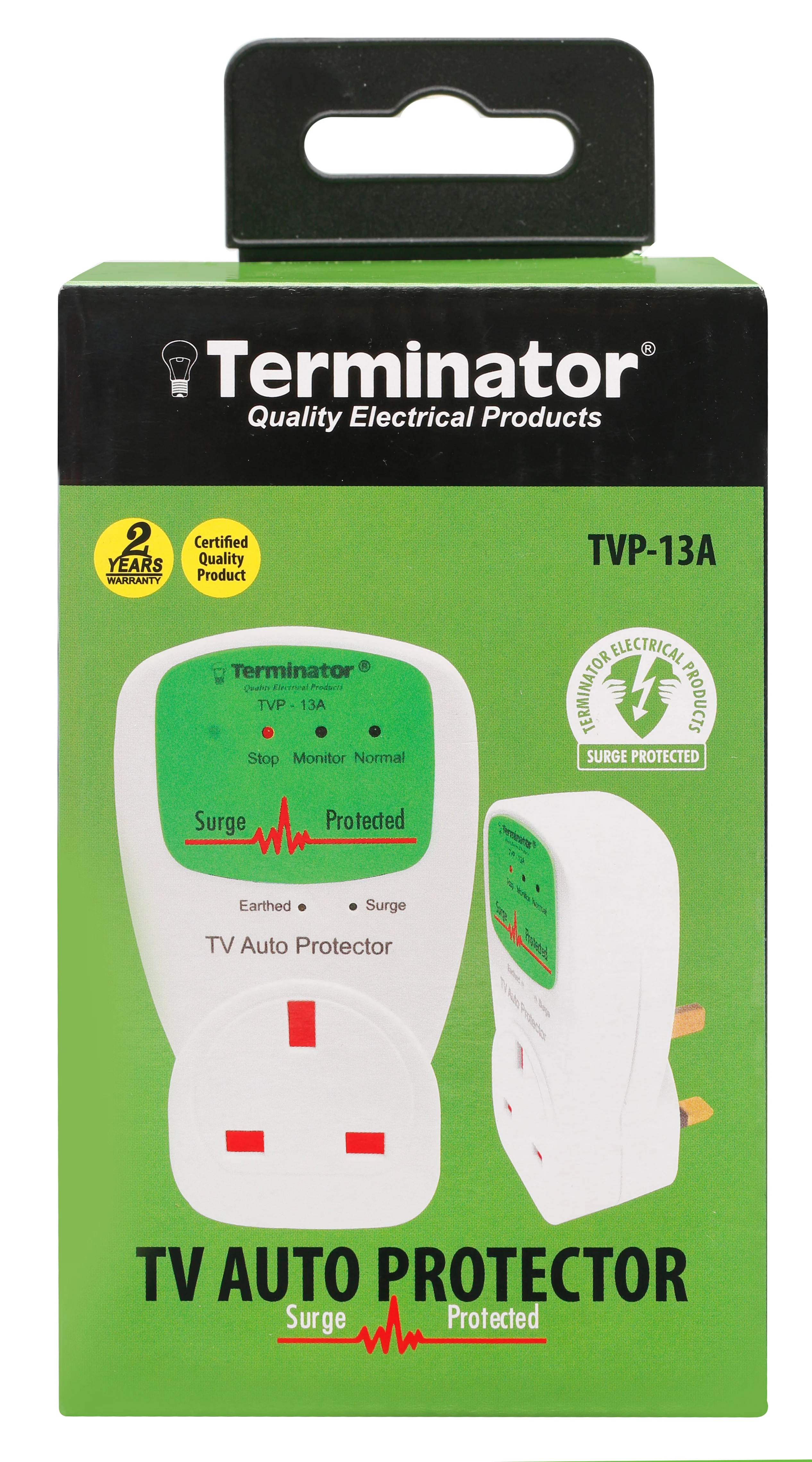 TERMINATOR TV Auto Protector UK Socket with 13A Plug