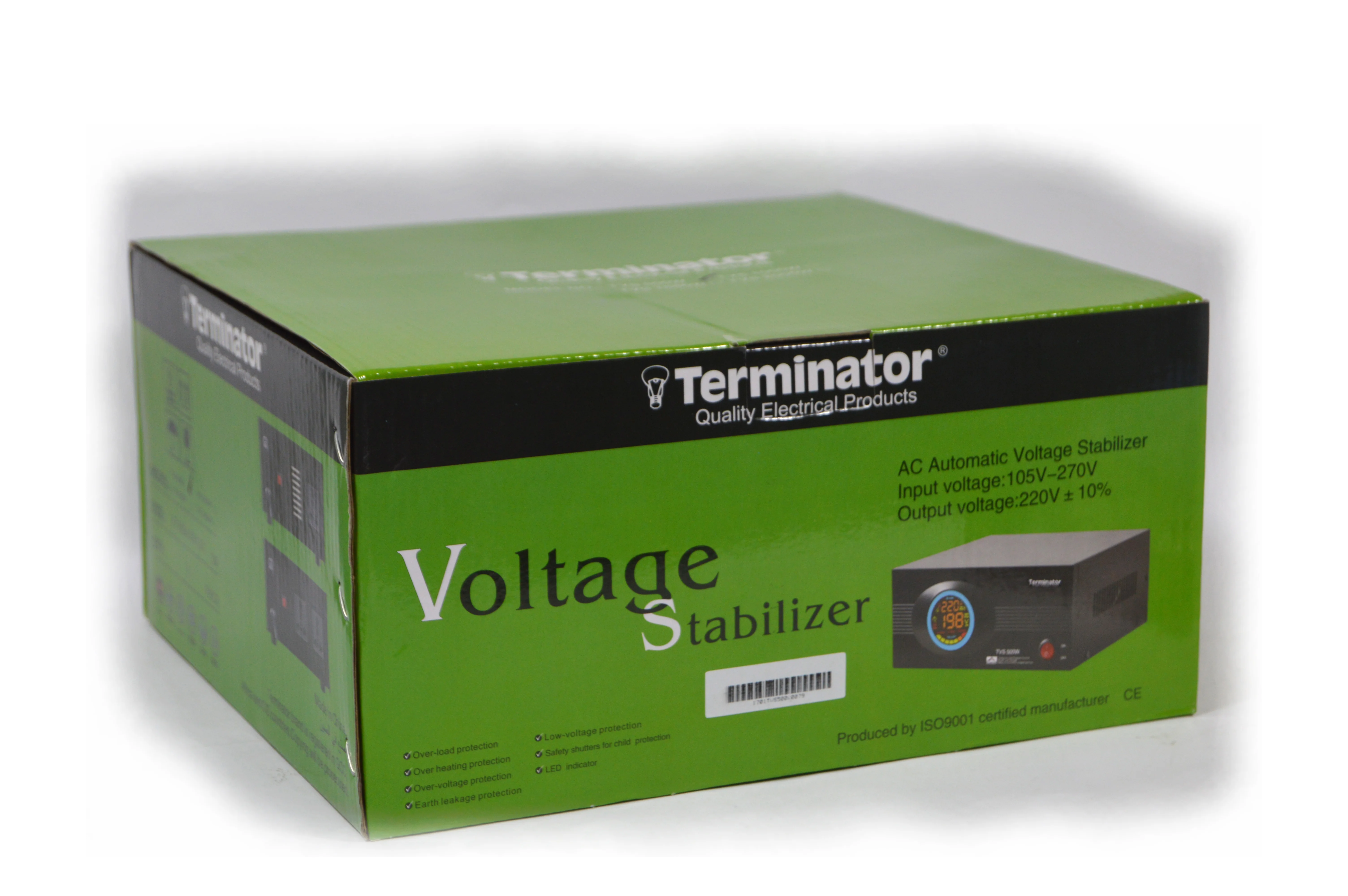 TERMINATOR Digital Dual Display Relay Type Voltage Regulator (Voltage Range 105 to 270 V) 1000 W