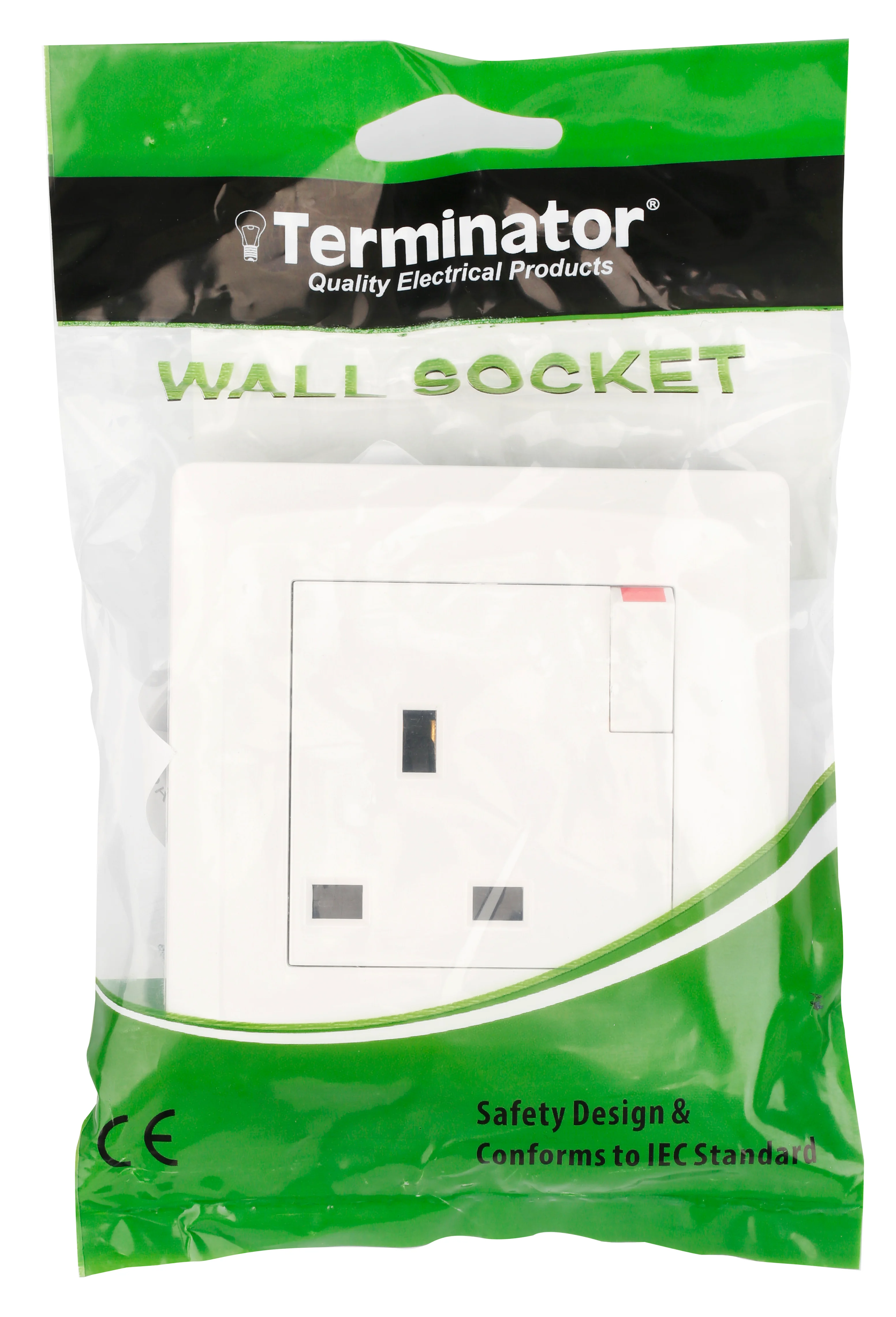 TERMINATOR Wall Plate One Uk Socket With Switch