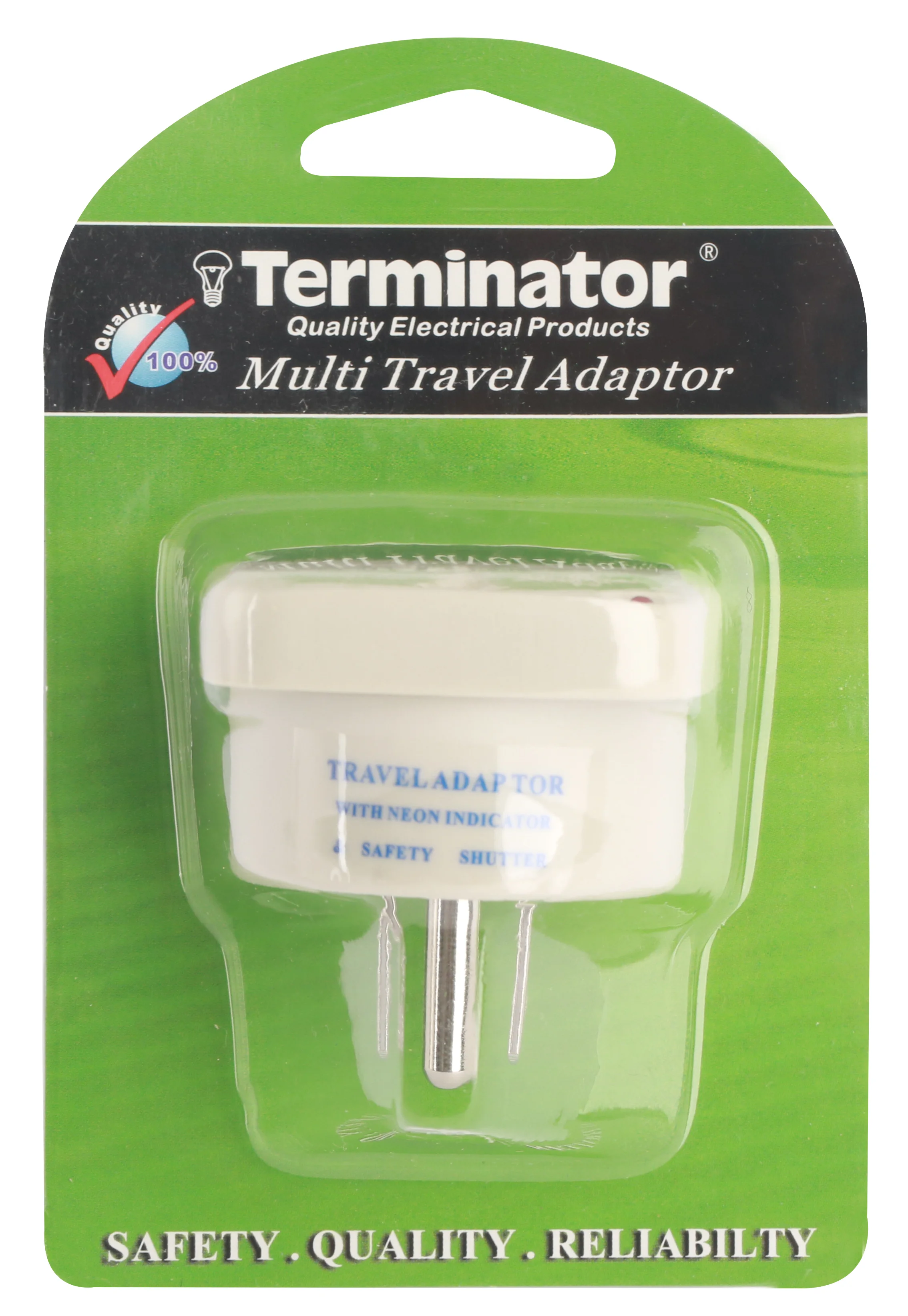 TERMINATOR Travel Adaptor 10A 3 Pin USA