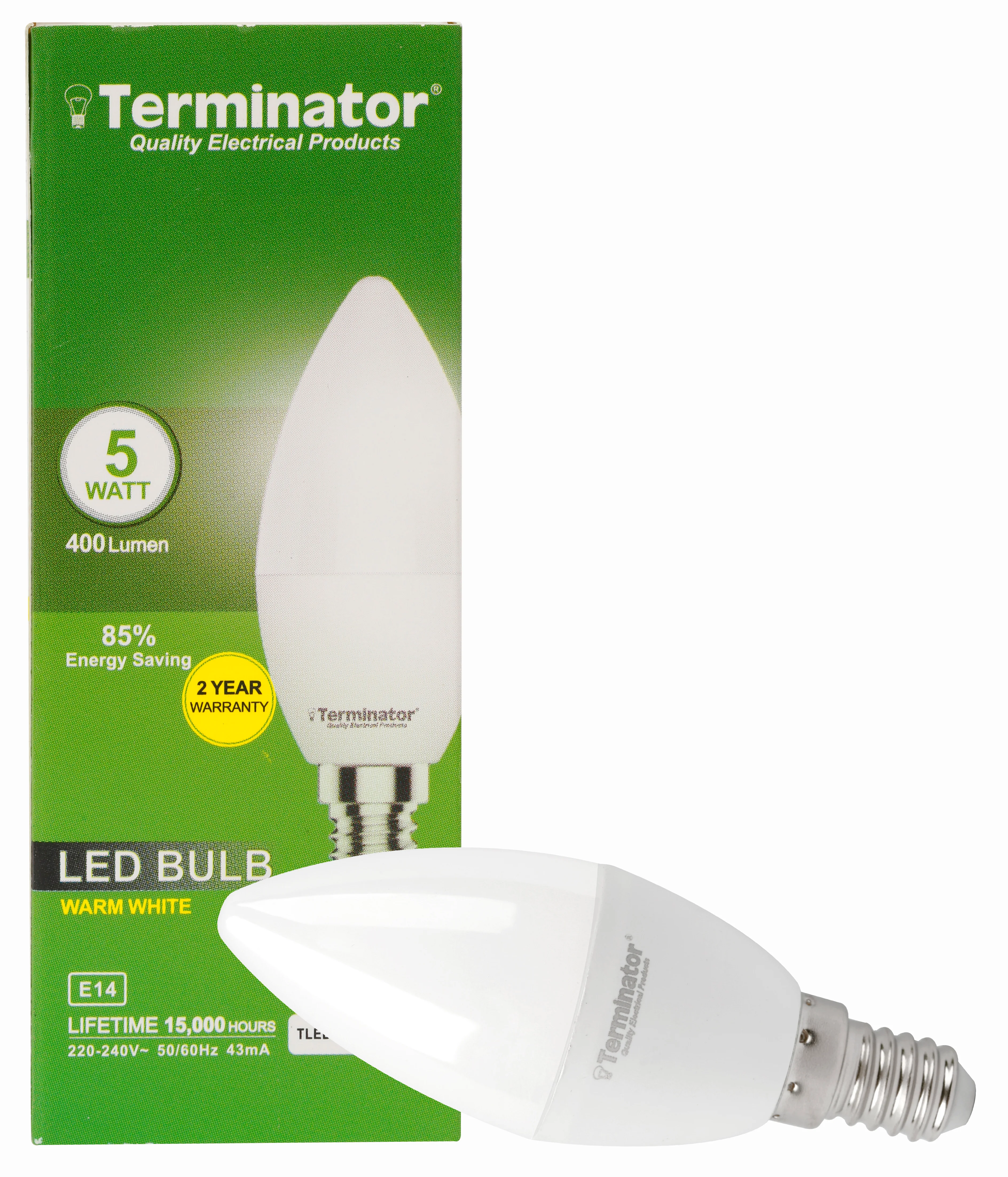 TERMINATOR LED Bulb 5W Warm White E14