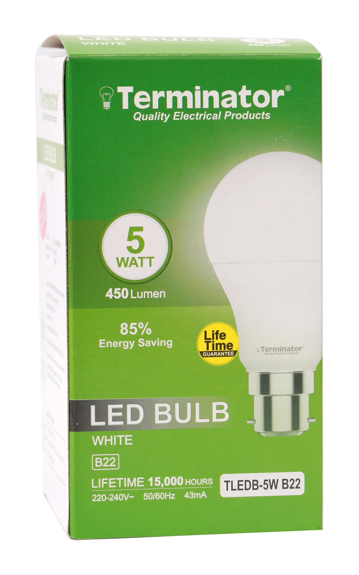 TERMINATOR LED Bulb 5W Day Light B22