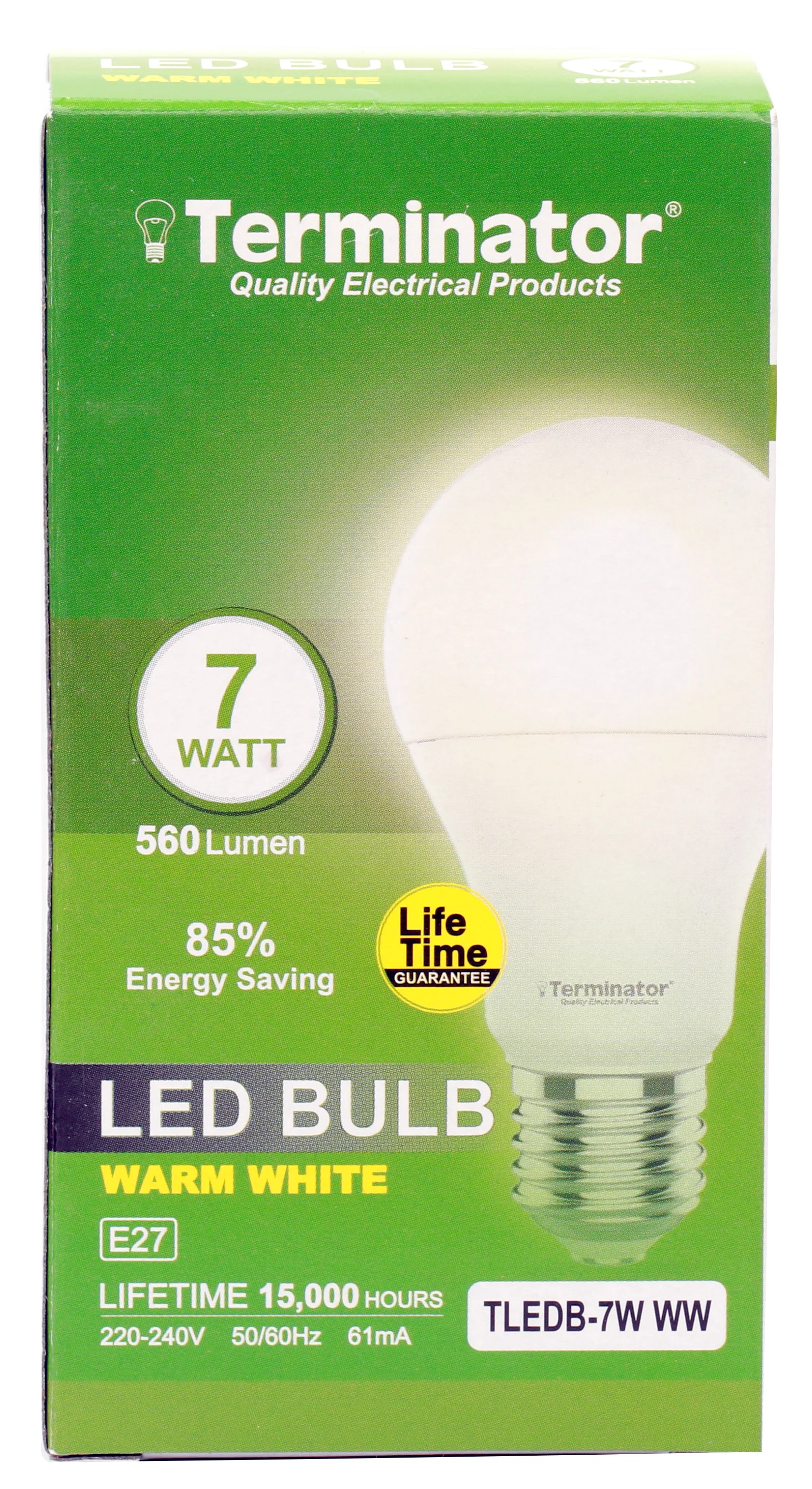 TERMINATOR LED Bulb 7W Warm White E27