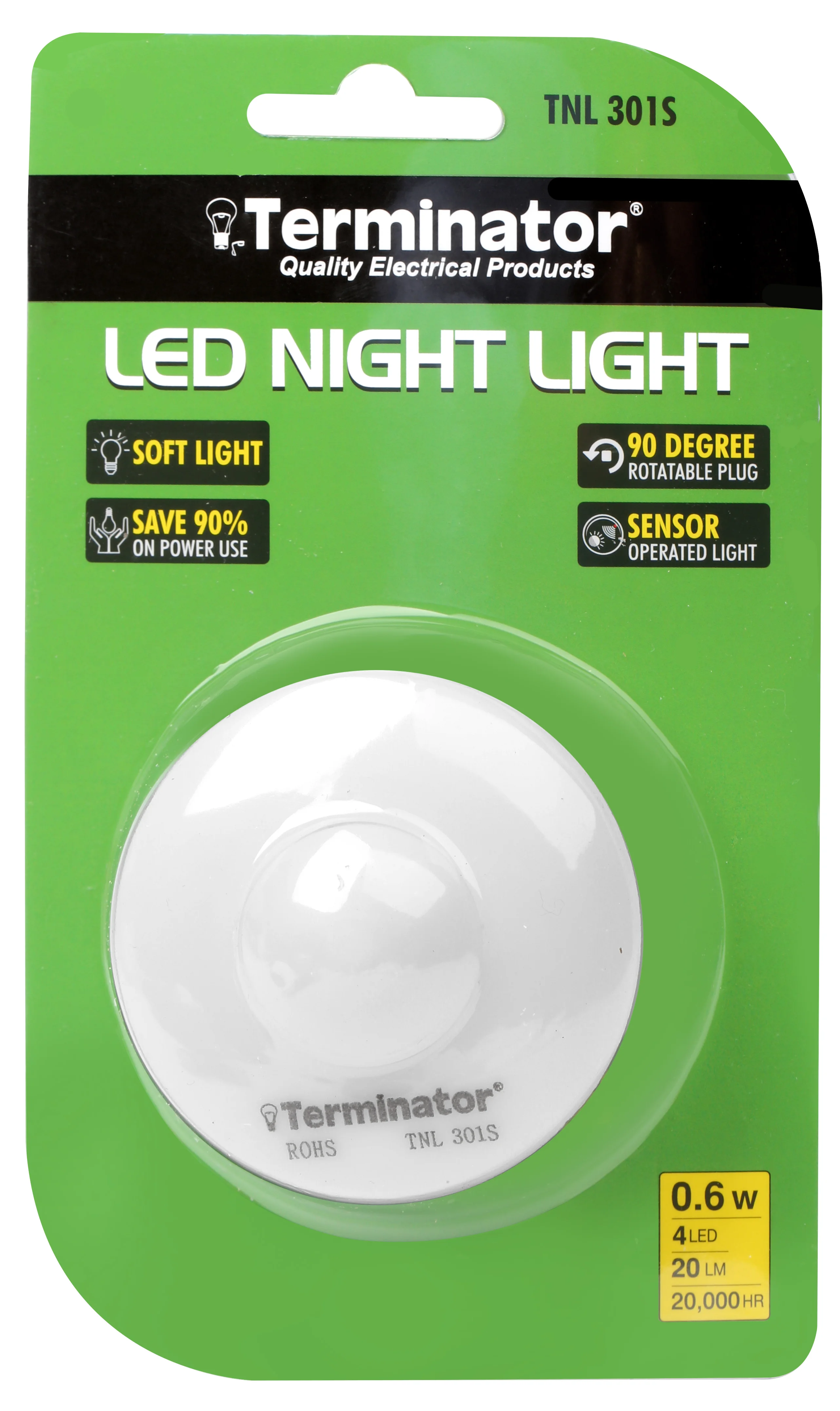 TERMINATOR Sensor Night Light 13A 110-220V