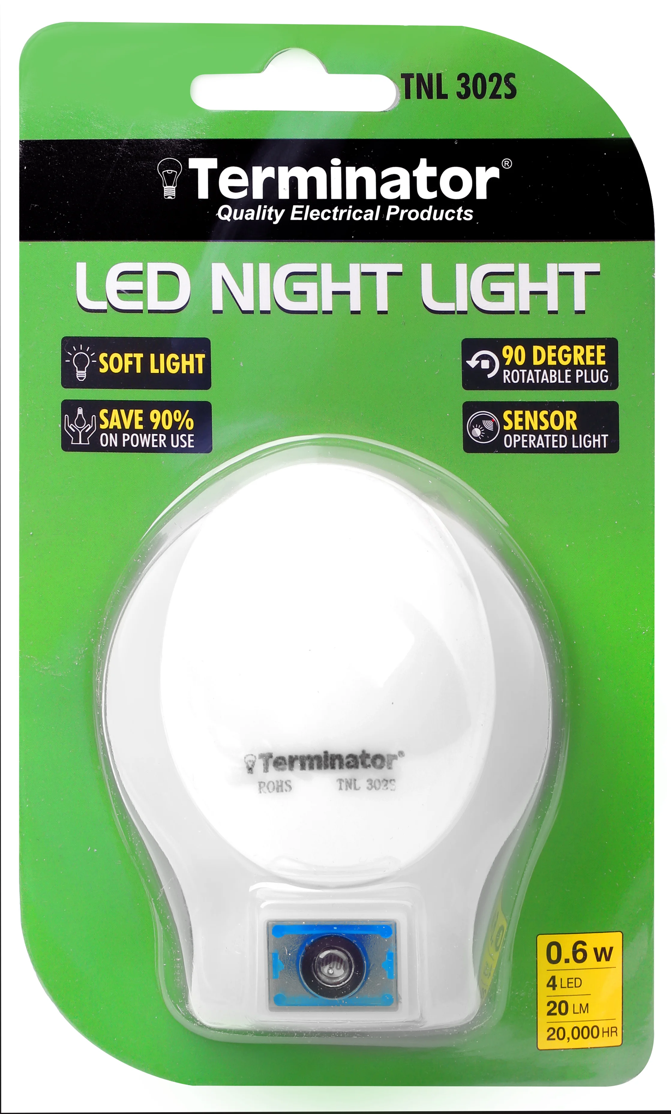 TERMINATOR Sensor Night Light 13A 110-220V