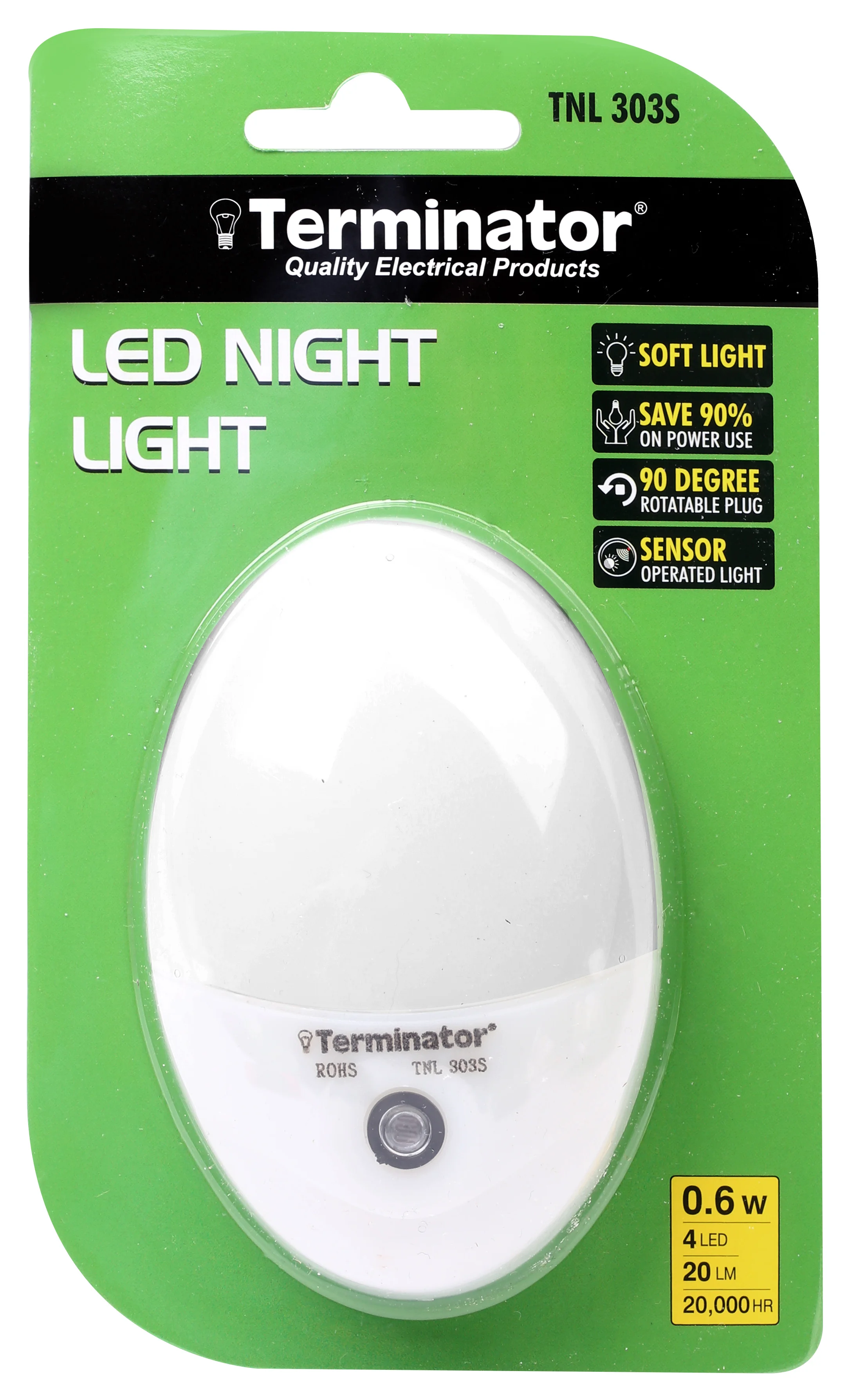 TERMINATOR Sensor Night Light 13A 110-220V