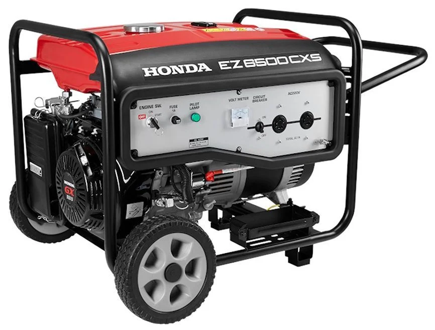 Honda EZ6500CXS 5.5 KVA Recoil start + Electric start option -  Without battery With wheels