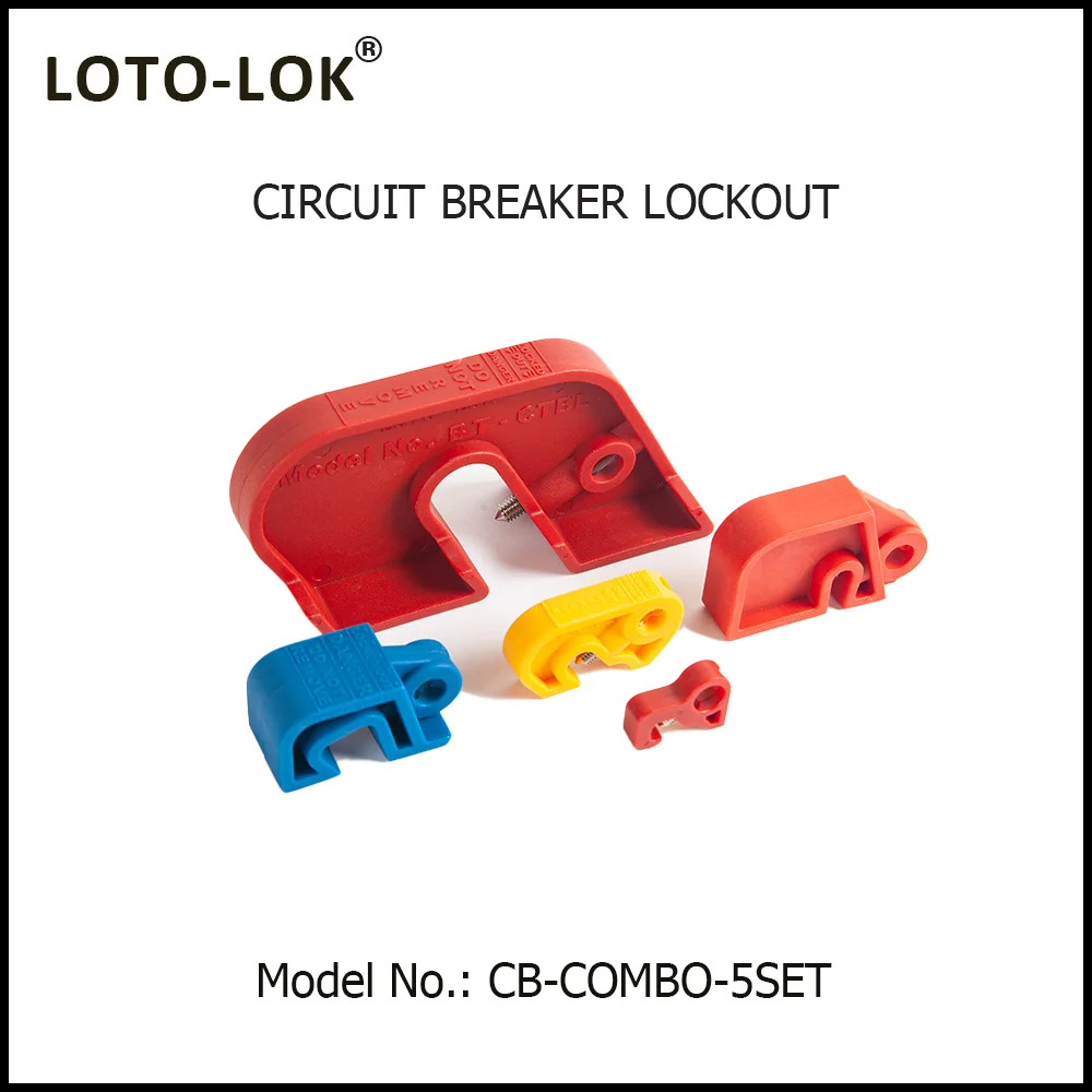 Combo Circuit Breaker Lockout. Set of 5 Pcs. Model No: CB-COMBO-5SET