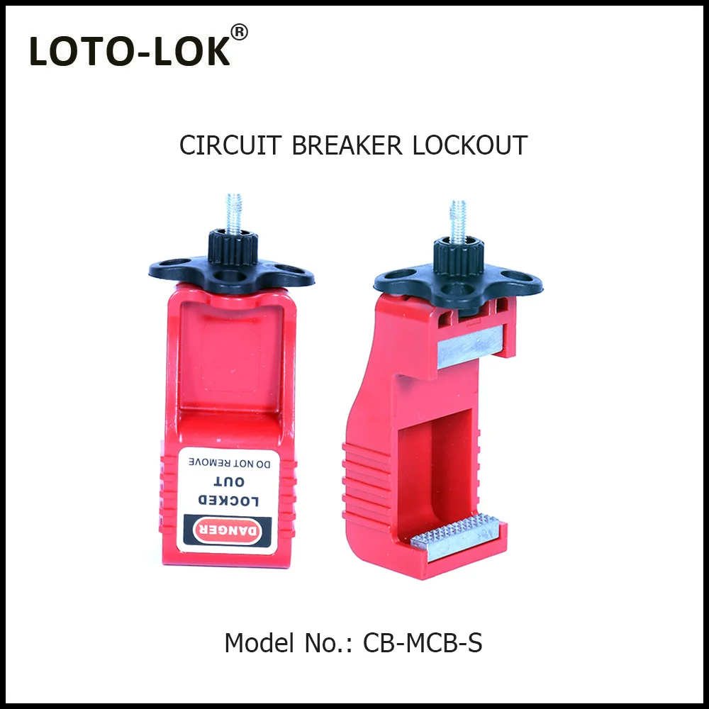 Circuit Breaker Locking Device to lock MCB upto 49mm body length. Color: RED. Model No: CB-MCB-S