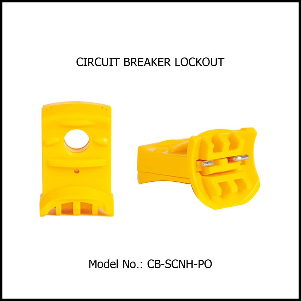 Circuit Breaker Locking Device - PIN Type for Single & Multipole MCB's. Color: YELLOW. Model No: CB-SCNH-PO