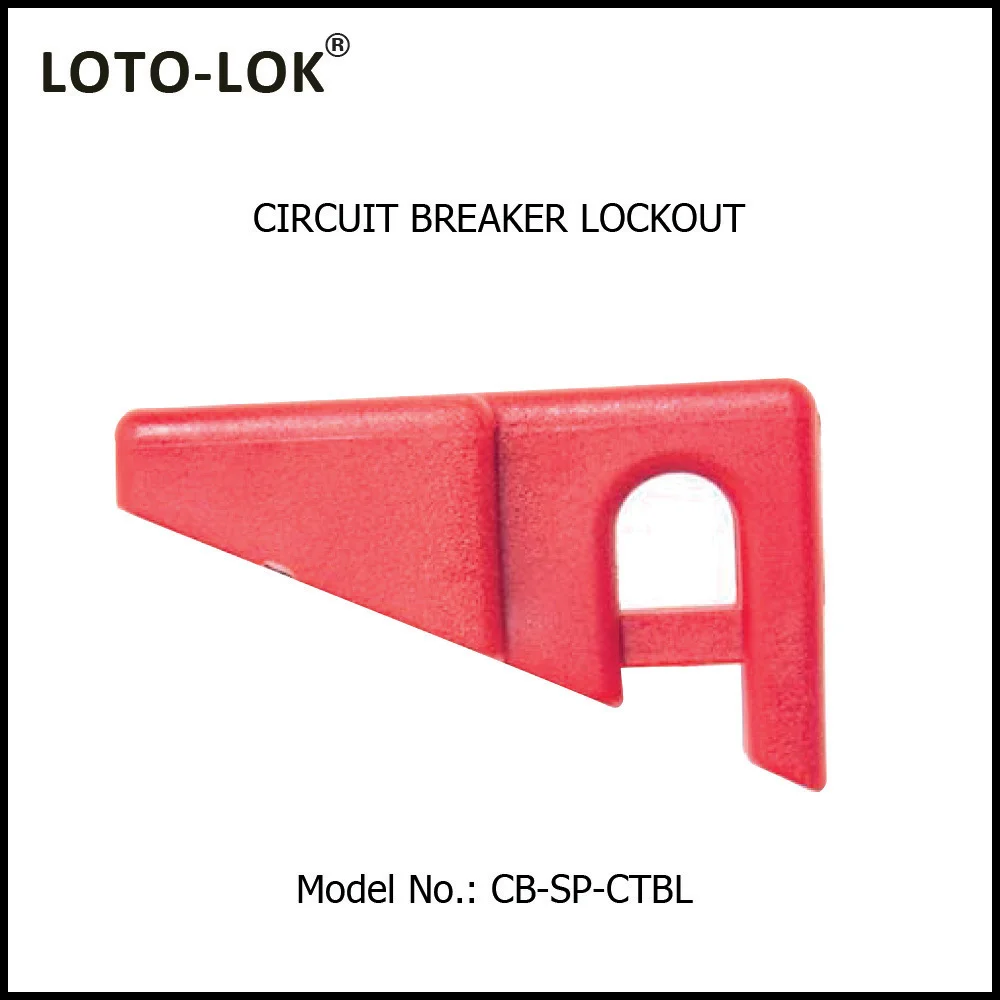 Circuit Breaker Locking Device - Locks Single Pole MCB's.<BR>Color: Red. Model No: CB-SP-CTBL