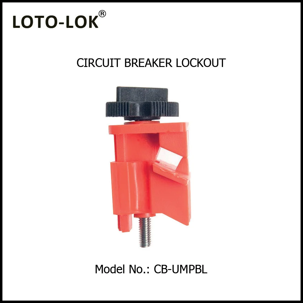 Circuit Breaker Locking Device. Universal Multi-Pole Circuit Breaker Lockout. Color: RED. Model No: CB-UMPBL