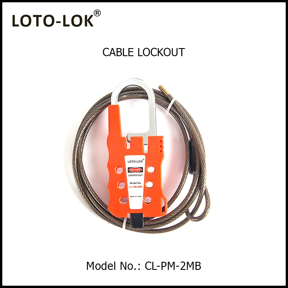 CABLE LOCKOUT - PREMIER. Multipurpose Lockout + Hasp function. Color: RED. Cable color: Black. Model No: CL-PM-2MB