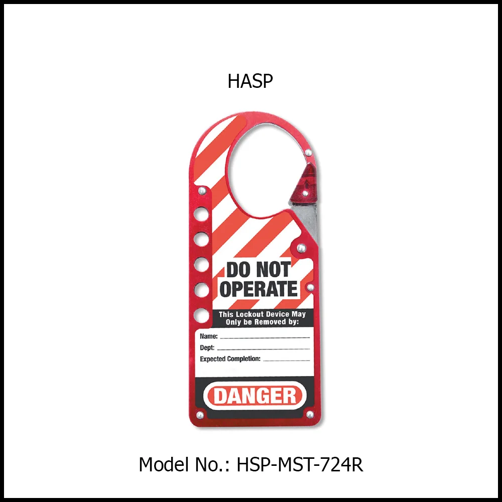 HASP – Aluminium, Snap-On. Color: RED. Model No: HSP-MST-724