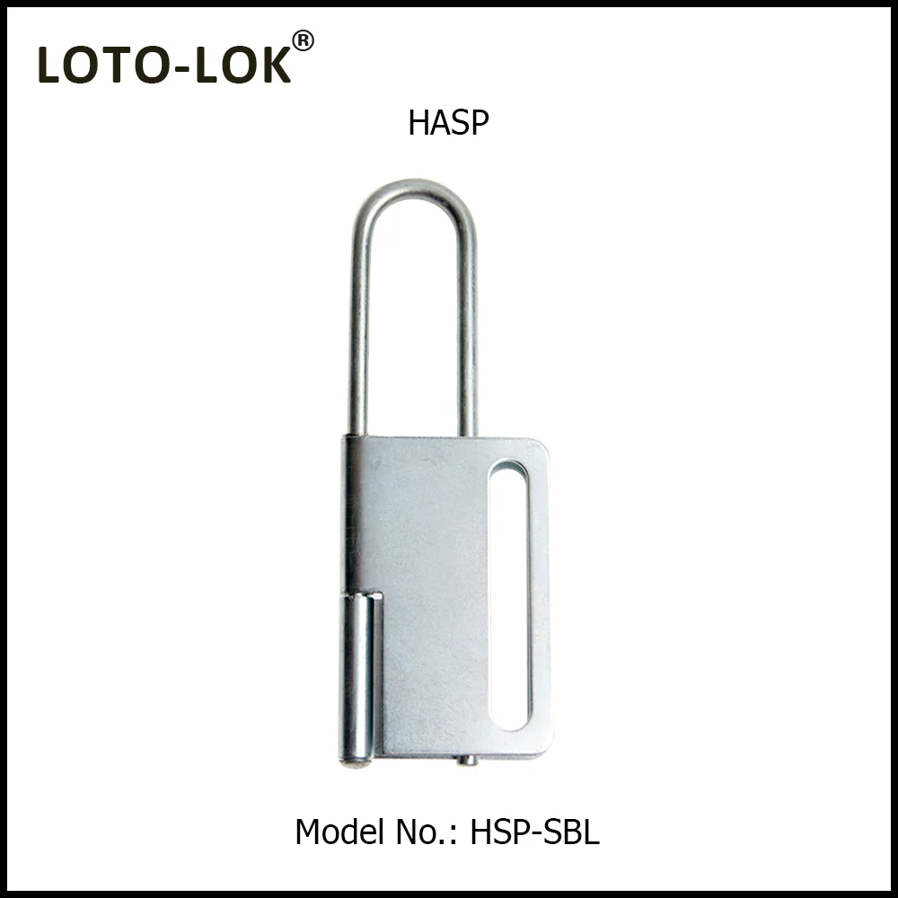 Hasp – Steel LONG Shackle, Butterfly Type, Accommodates 8 Padlocks. Model No: HSP-SB-L