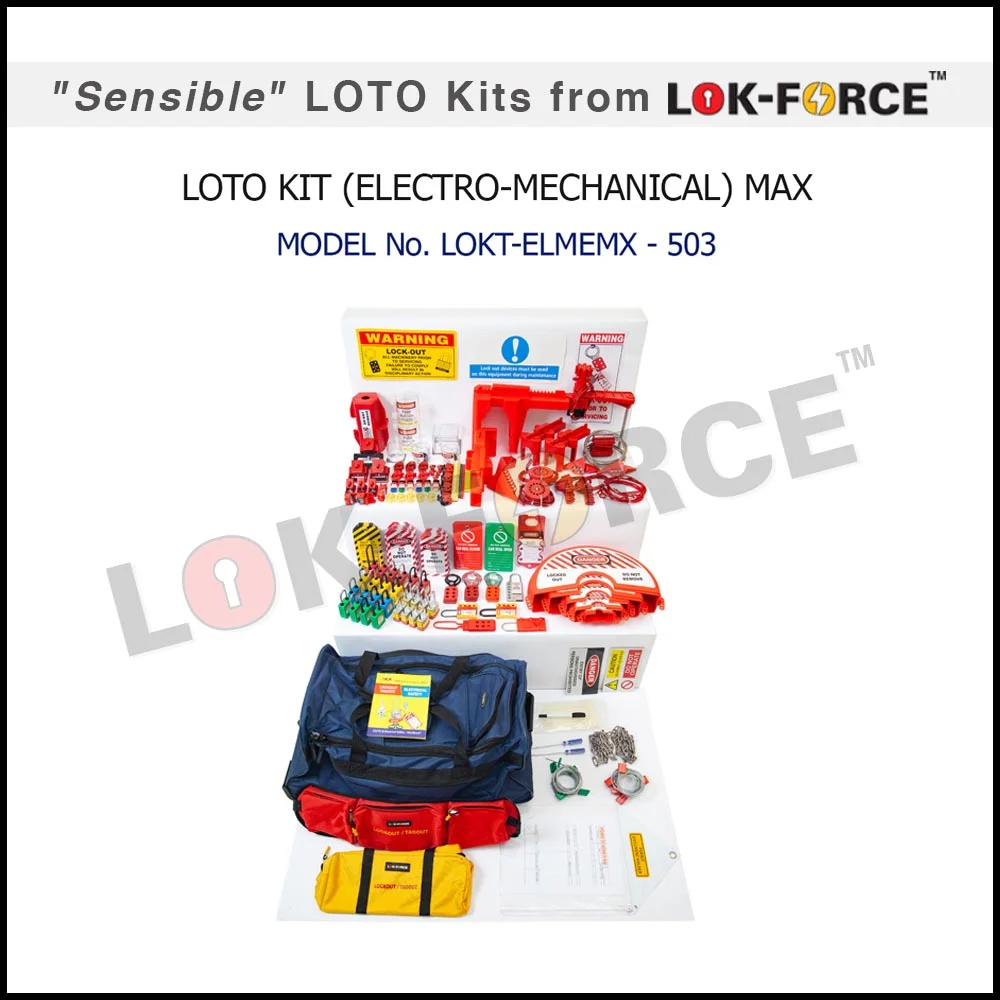 LOCKOUT / TAGOUT ELECTRO-MECHANICAL KIT - MAX. Model No: LOKT-ELMEMX-503