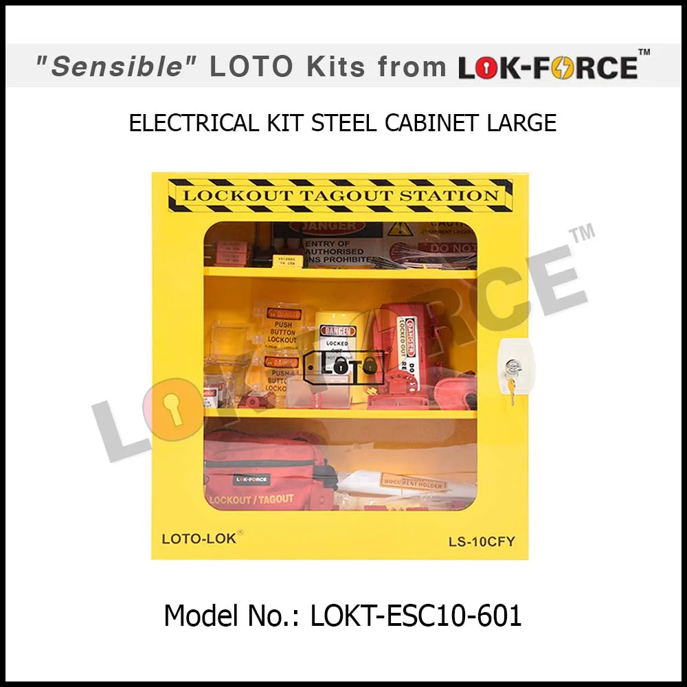 ELECTRICAL LOCKOUT TAGOUT KIT STEEL CABINET - LARGE. Model No: LOKT-ESC10-601