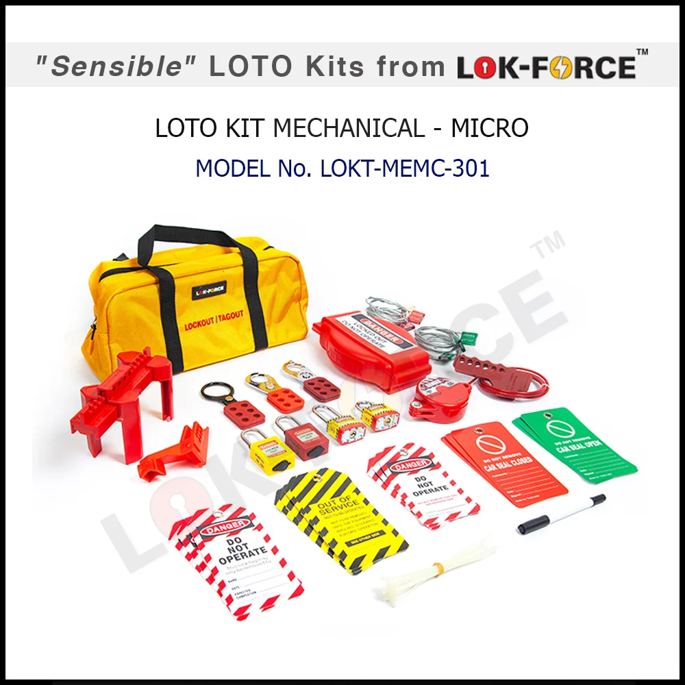 LOCKOUT / TAGOUT MECHANICAL KIT - MICRO. Model No: LOKT-MEMC-301