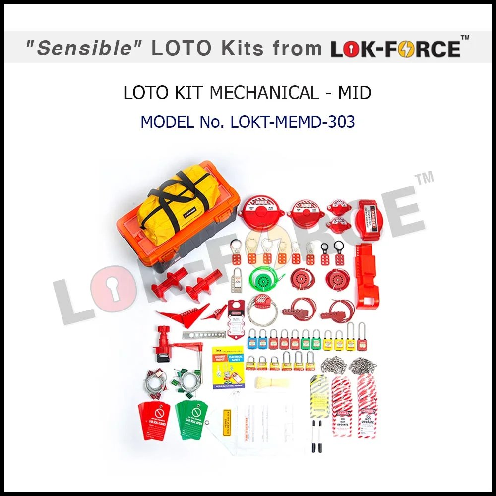 LOCKOUT / TAGOUT MECHANICAL KIT - MID. Model No. LOKT-MEMD-303