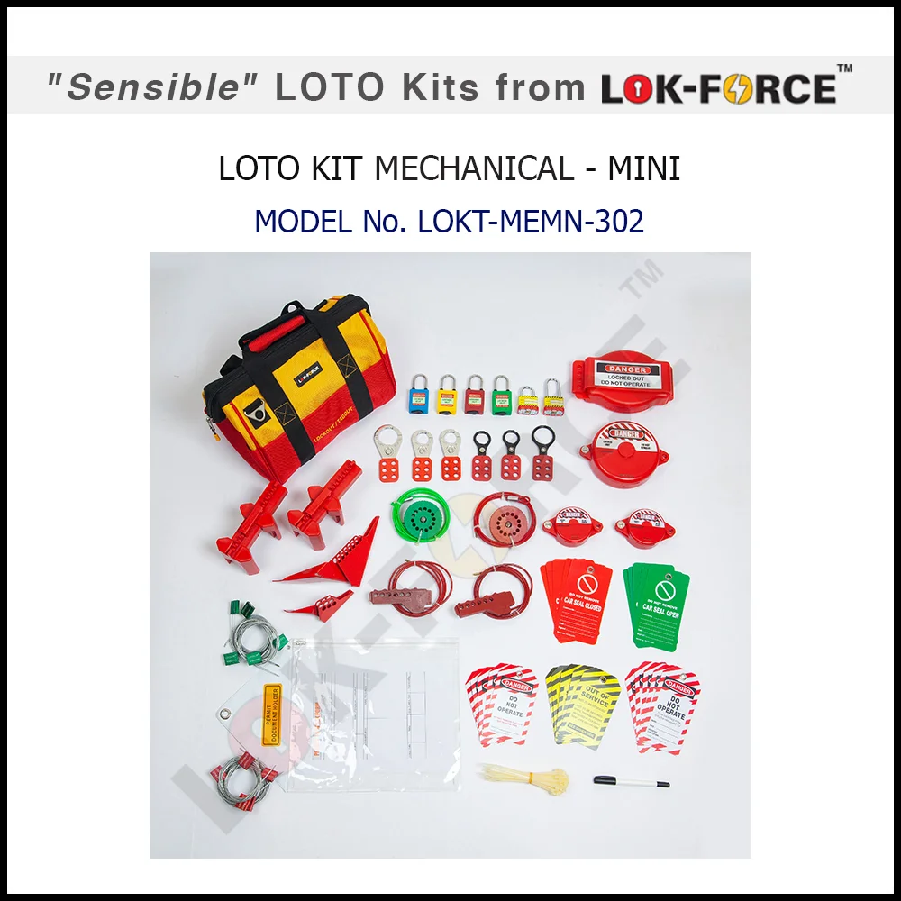 LOCKOUT / TAGOUT MECHANICAL KIT - MINI. Model No: LOKT-MEMN-302