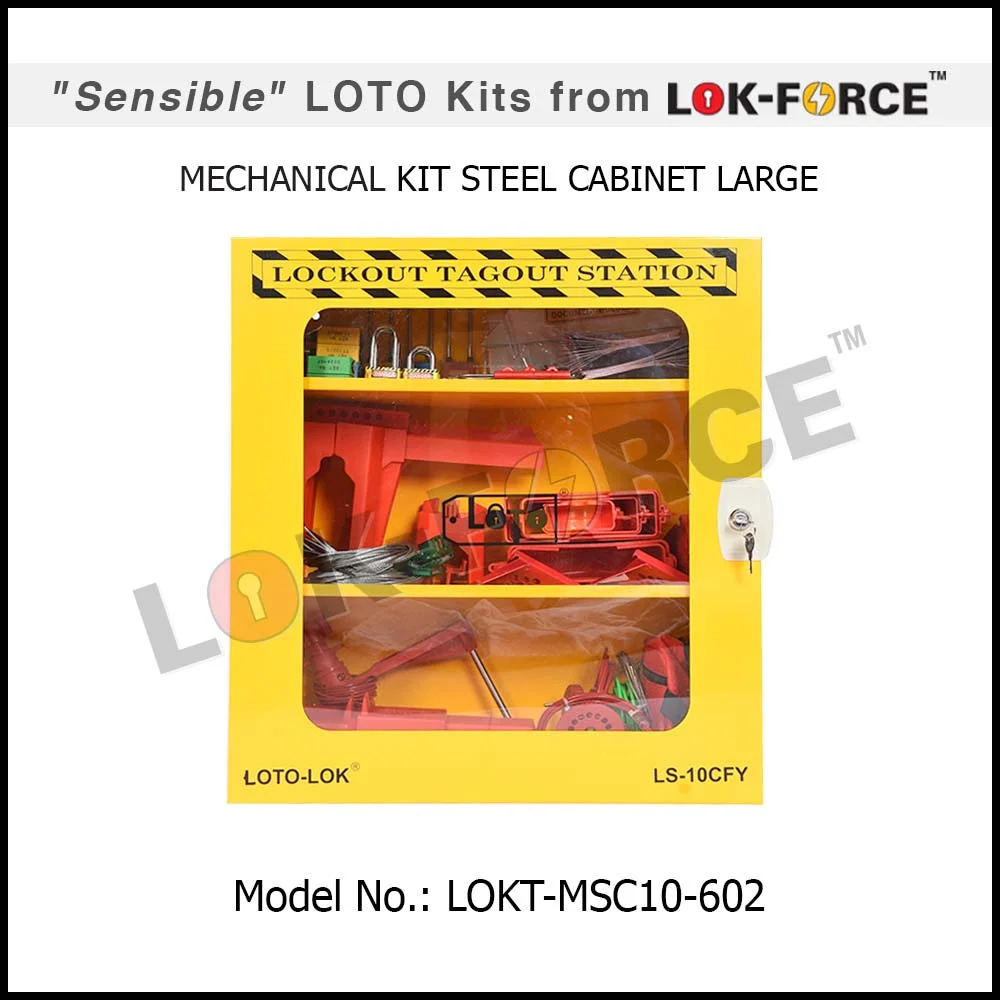 MECHANICAL LOCKOUT TAGOUT KIT STEEL CABINET - LARGE. Model No: LOKT-MSC10-602