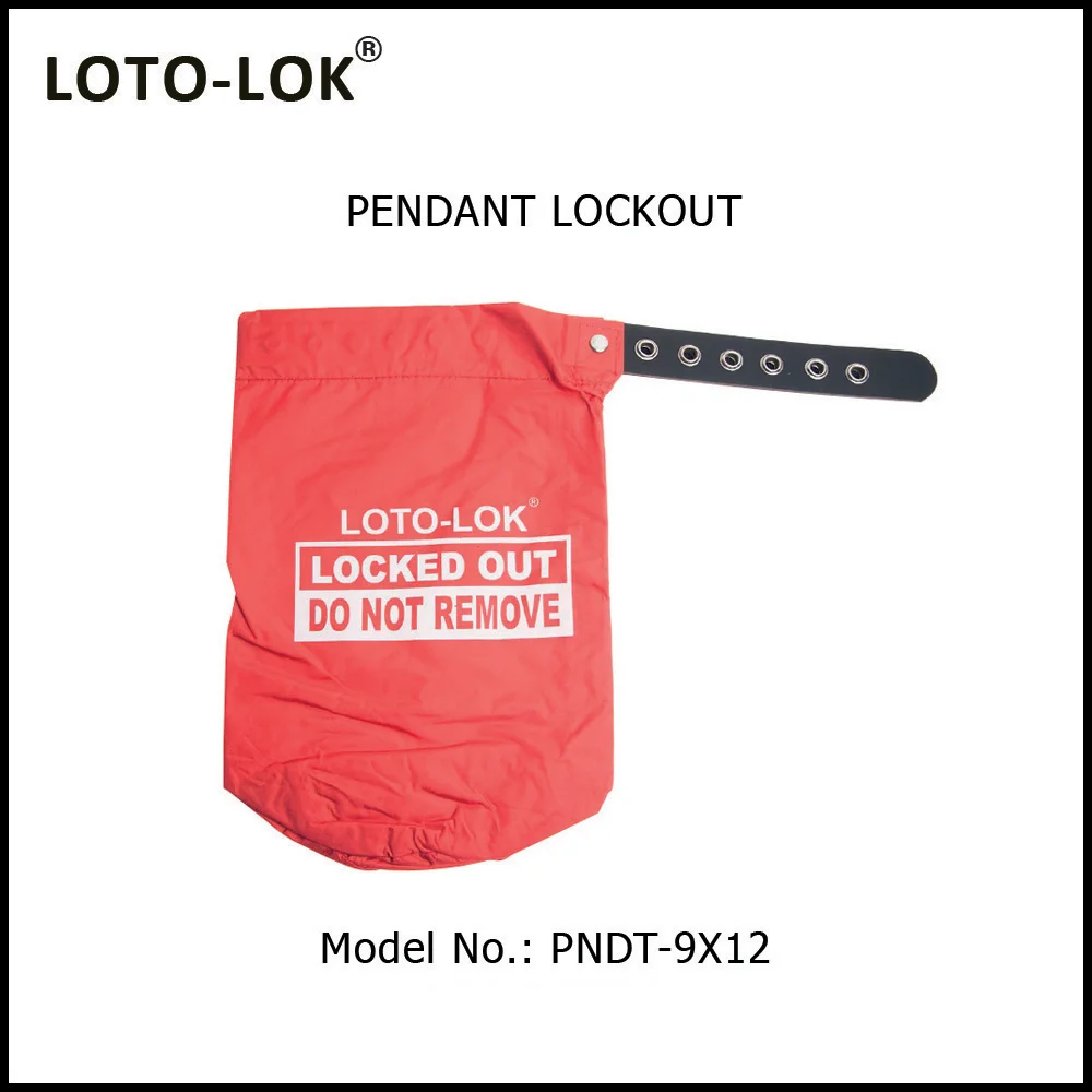 Pendant Lockout, Color: Red, Medium. Model No: PNDT?9X12