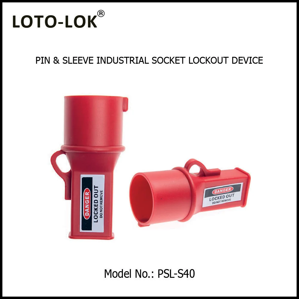 Pin & Sleeve Industrial socket lockout diameter 40 mm, suitable for locking Small size sockets. Model No: PSL?S40